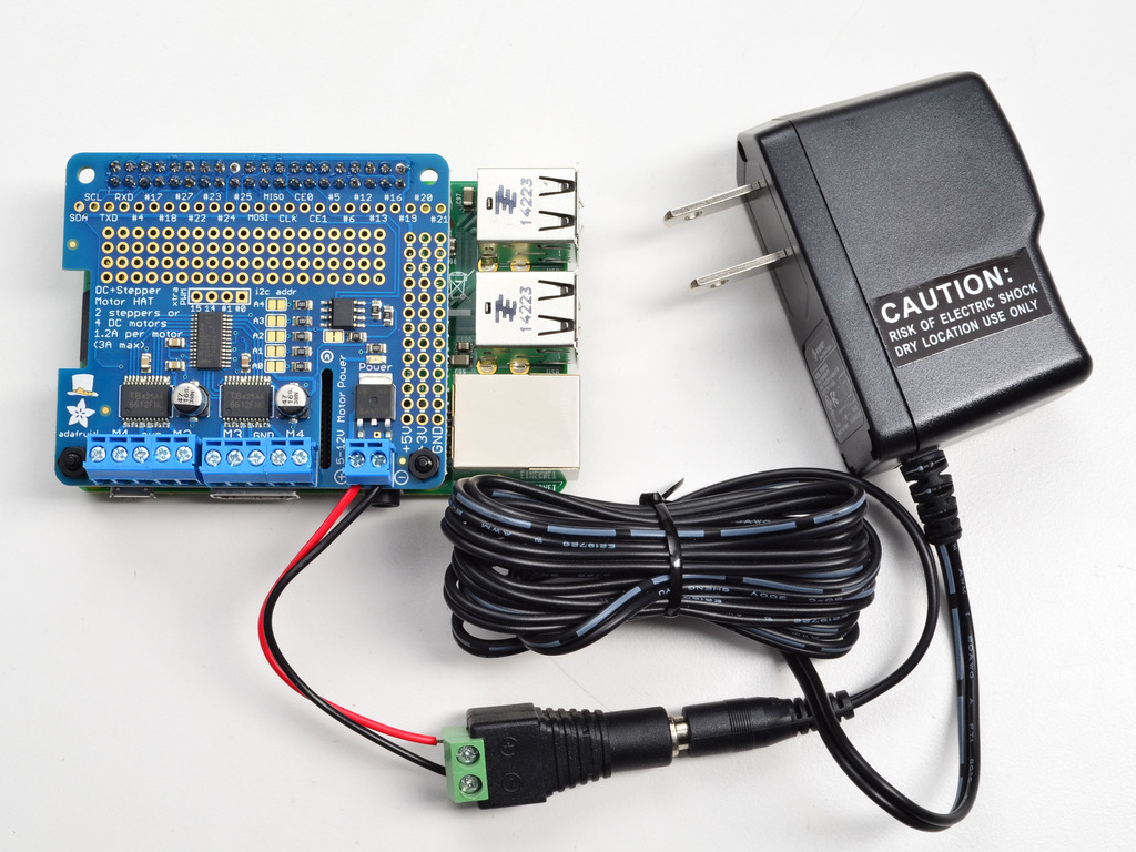 Motor Plugs Raspberry Pi Adafruit DC Motor HAT for Raspberry Pi - Gizmo Workshop